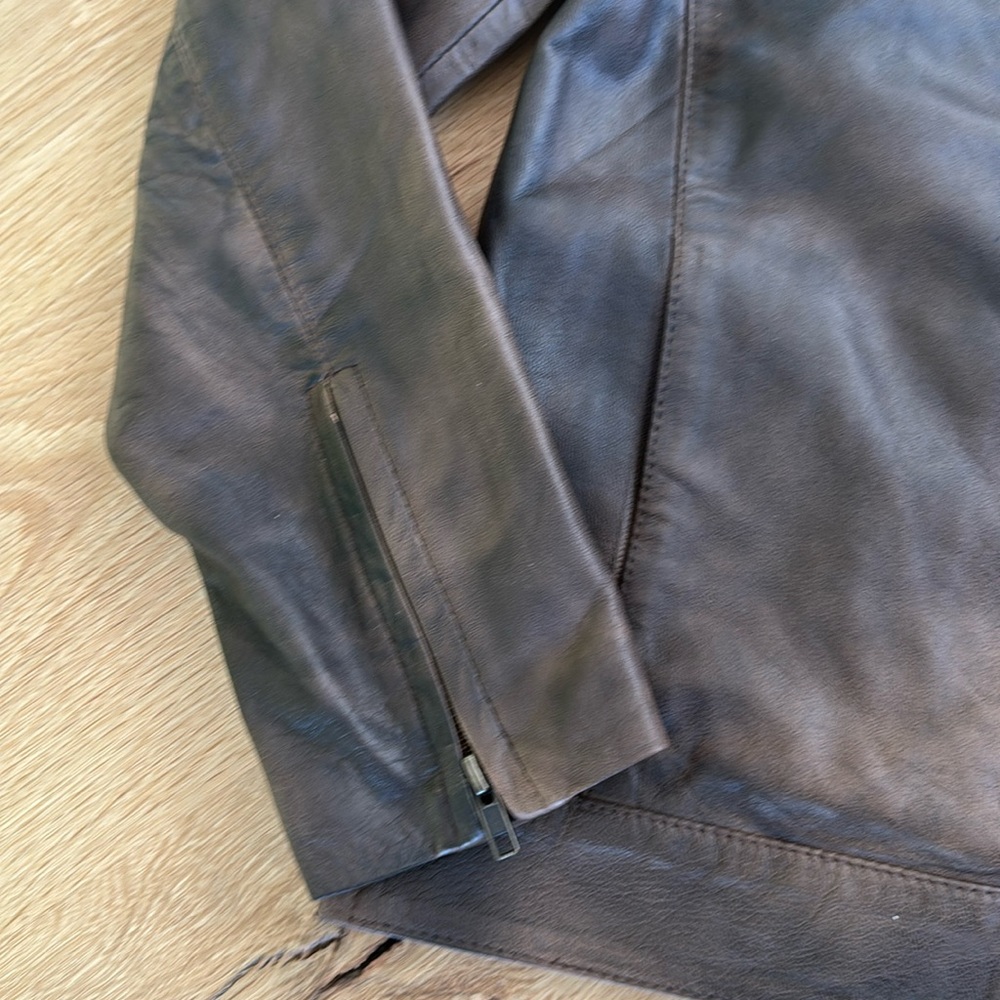 SAROCHI Women's Handmade Oversize Bomber Lambskin Soft Real Leather - Picture 8 of 15
